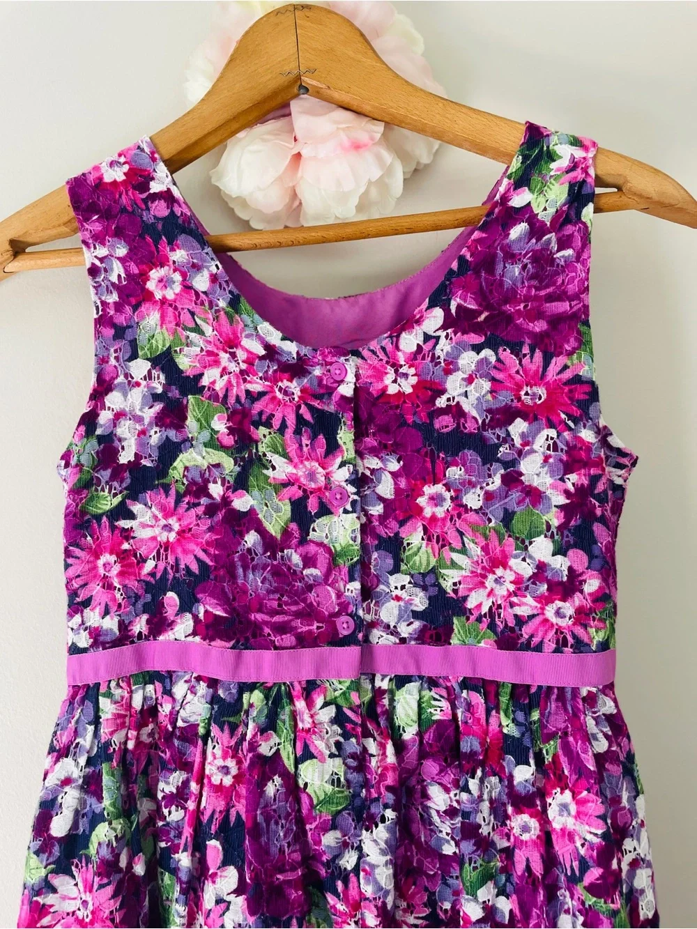 Gymboree Girls Purple Wildflower Floral Dress Size 12